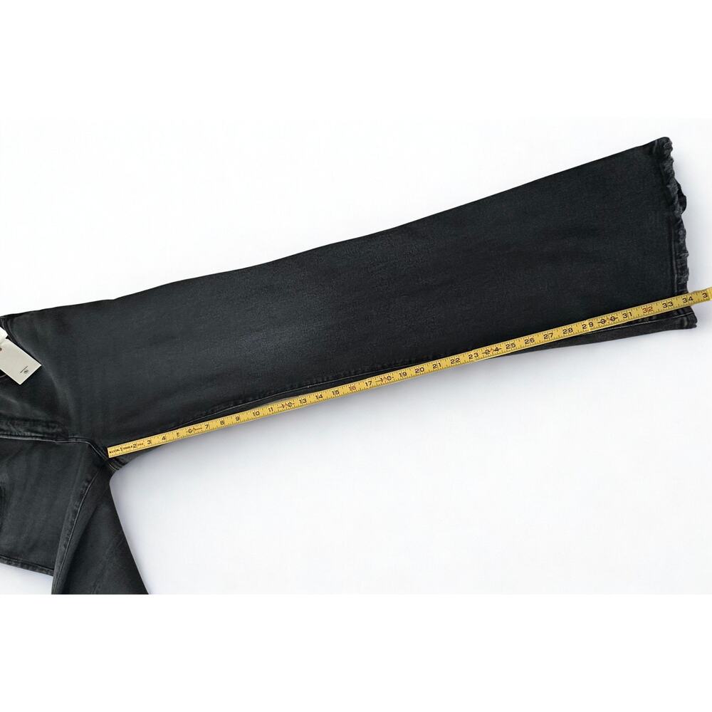 NWT Good American Good Classic Bootcut Jeans Black 10/30 Split Hem - Picture 12 of 16